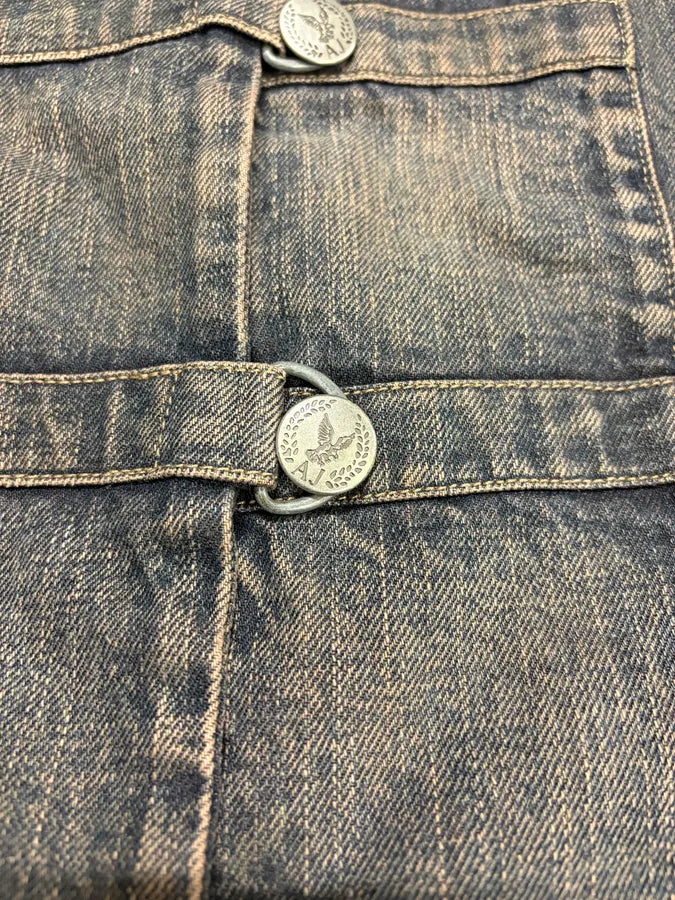 2000s Armani Samurai Faded Denim Jacket qVEQXfv 6