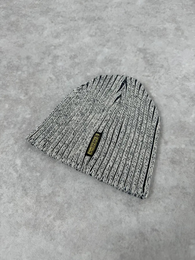 2000s Armani Scarf & Beanie White Painted Effect Set zgKJQqn 3