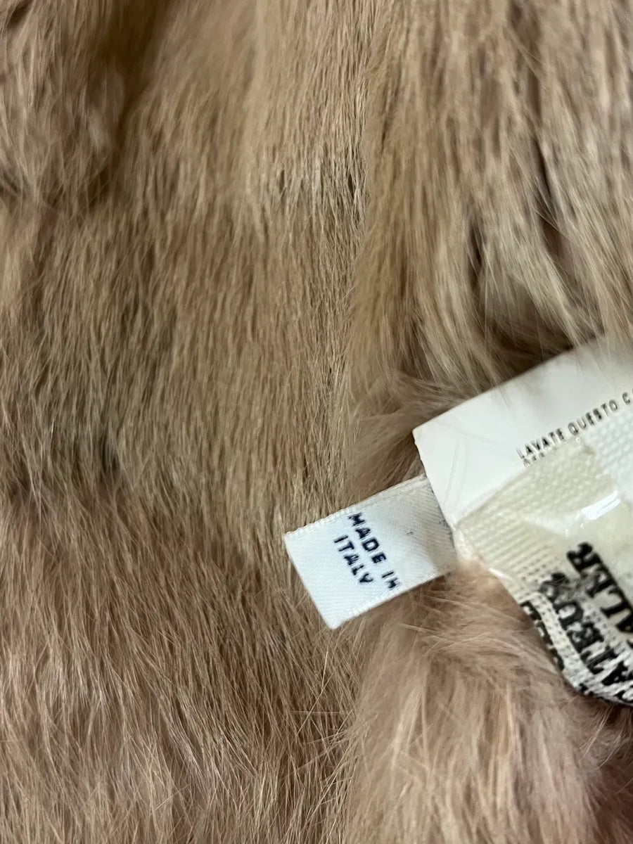 2000s Armani Shearling Fur Beige Jacket DTmnRDU 8