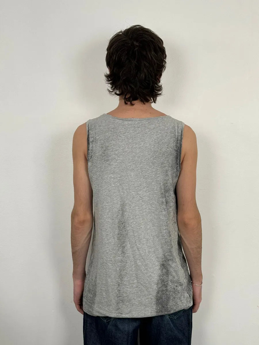 2000s Armani The Founder Blue Eyes Giorgio Grey Tank Top URRqDUY 2