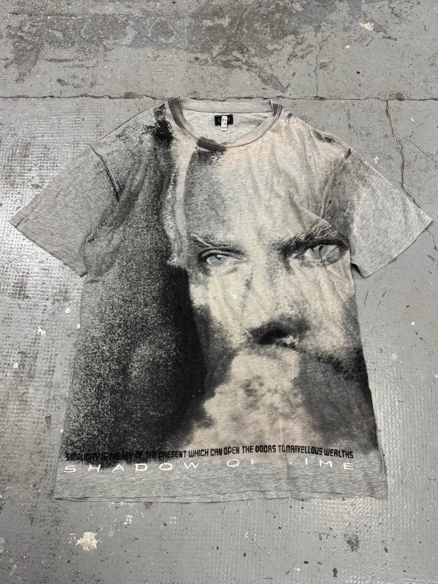 2000s Armani The Founder Giorgio Armani Print Grey T-Shirt wjPSpVQ 0