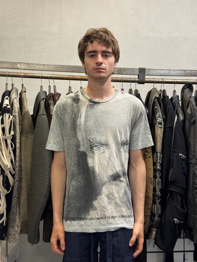 2000s Armani The Founder Giorgio Armani Print Grey T-Shirt wjPSpVQ 1