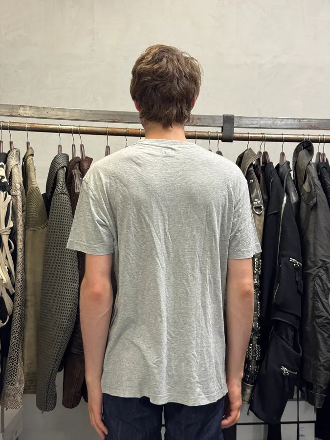 2000s Armani The Founder Giorgio Armani Print Grey T-Shirt wjPSpVQ 3