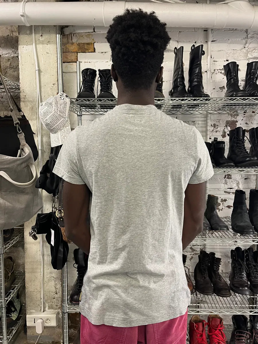 2000s Armani The Founder Giorgio Armani Print Grey T-Shirt XKVxTzt 2