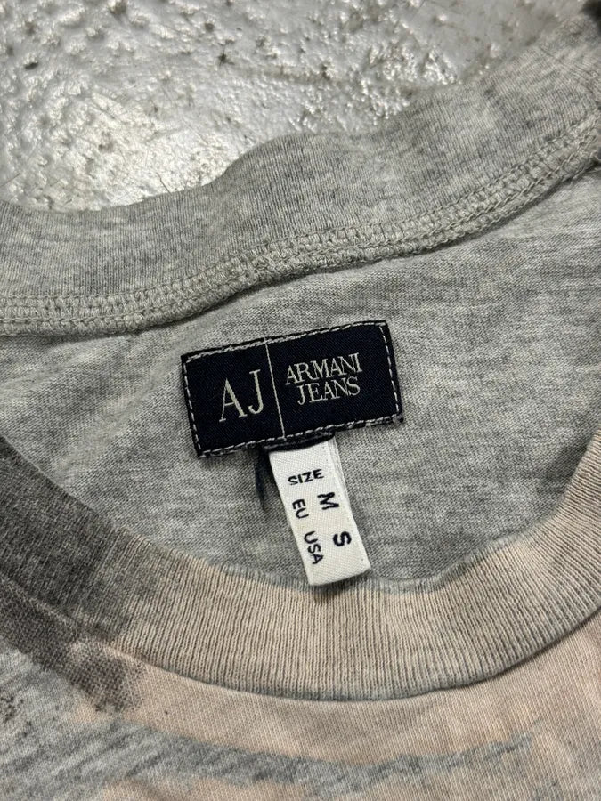 2000s Armani The Founder Giorgio Armani Print Grey T-Shirt XKVxTzt 7