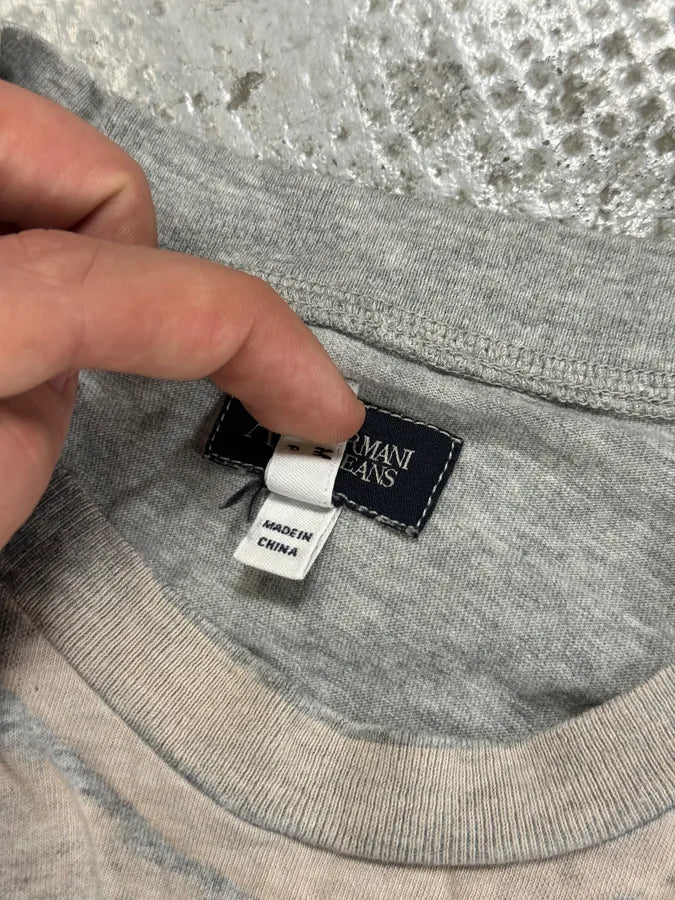 2000s Armani The Founder Giorgio Armani Print Grey T-Shirt XKVxTzt 8