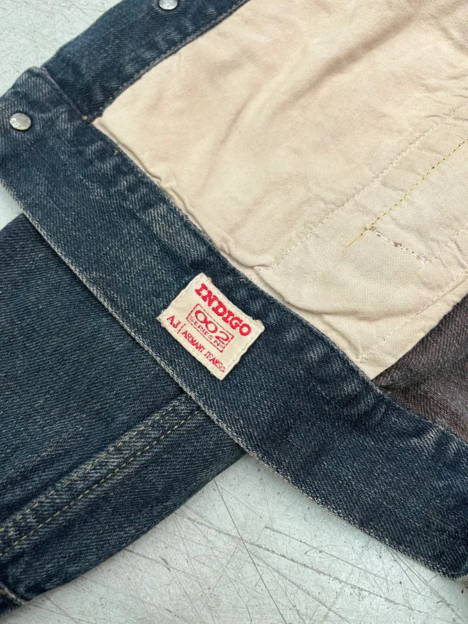 2000s Armani Trucker Blue Faded Denim Jacket CdgVDNN 10