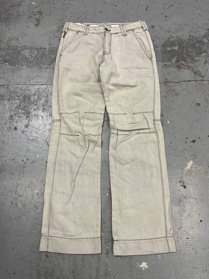2000s Armani Tweed Light White Cozy Pants LmPNxmJ 0