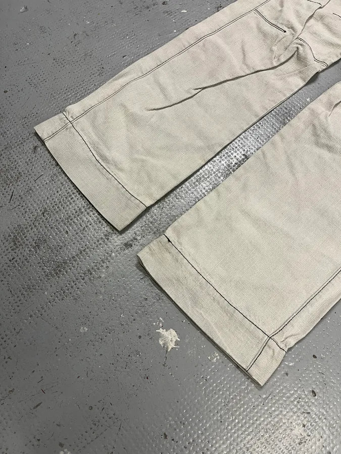 2000s Armani Tweed Light White Cozy Pants LmPNxmJ 6