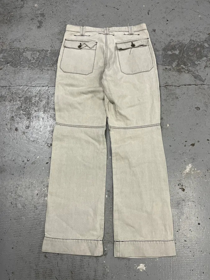 2000s Armani Tweed Light White Cozy Pants LmPNxmJ 7
