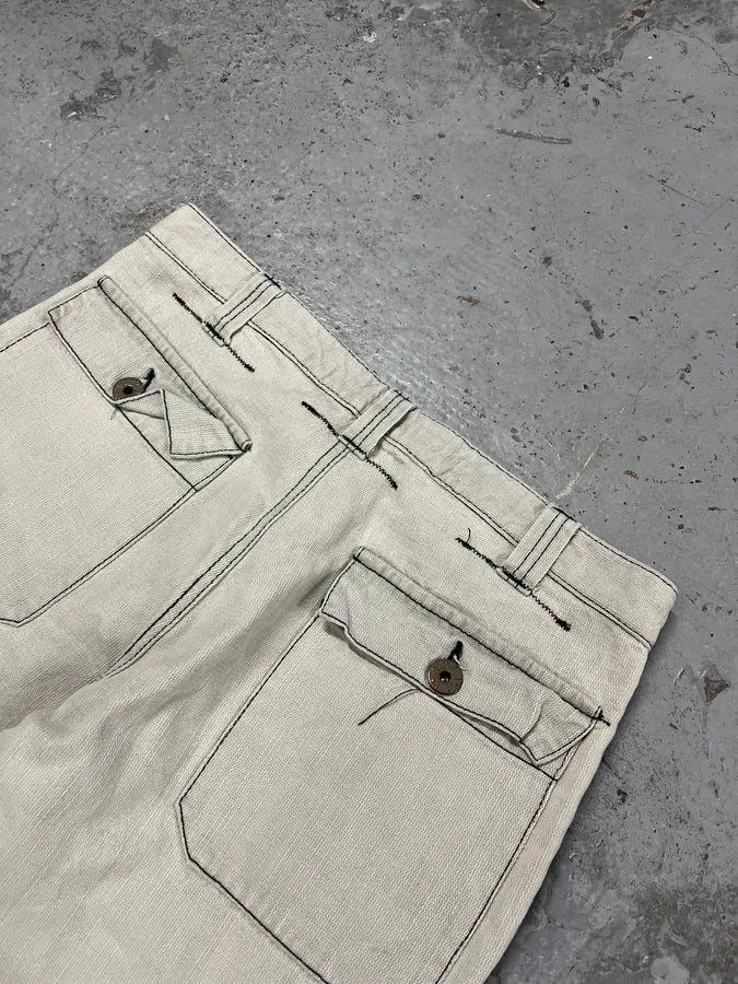 2000s Armani Tweed Light White Cozy Pants LmPNxmJ 8