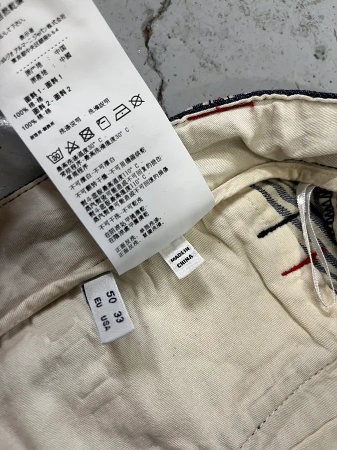 2000s Armani Vertical Stripes White & Navy Pants mJDcIuu 11