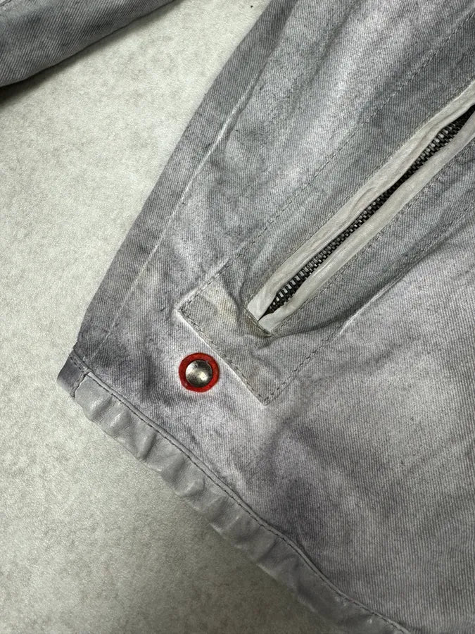 2000s Armani White & Grey Eroded Jacket qygKXXE 9