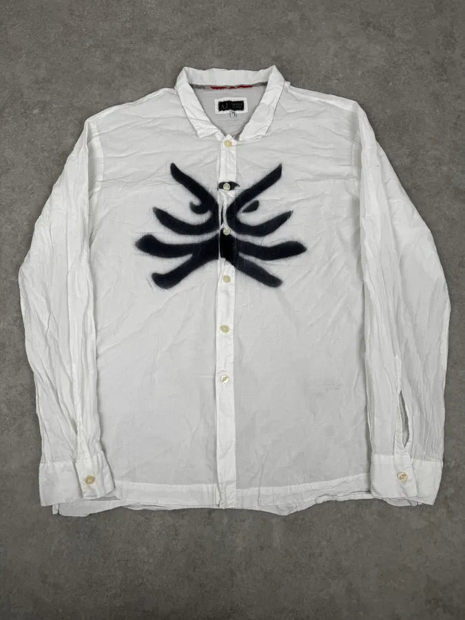 2000s Armani White Tagged Shirt nlspqFM 0