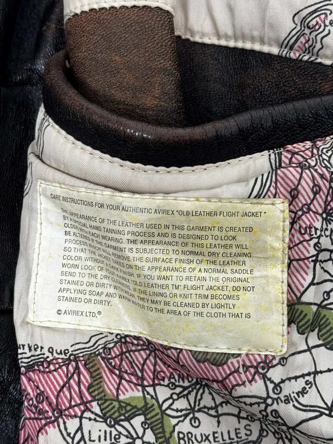 2000s Avirex Brown Pilot Aviator Bomber Jacket SoDOrBA 12