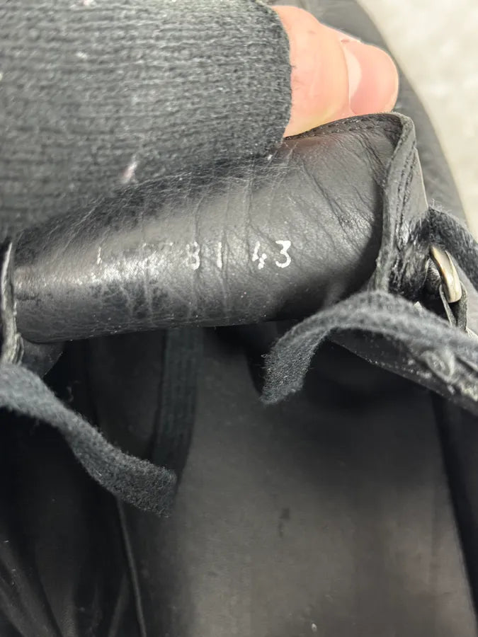 2000s Balenciaga Arena Black Cracked Leather High Sneakers XDuGODi 5