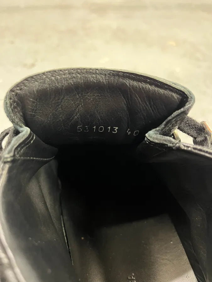 2000s Balenciaga Arena Grey Leather High-Top Sneakers UEuStrI 6