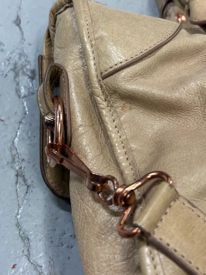 2000s Balenciaga Beige Leather City Bag Studded Hardware Shoulder Bag noBHafk 9