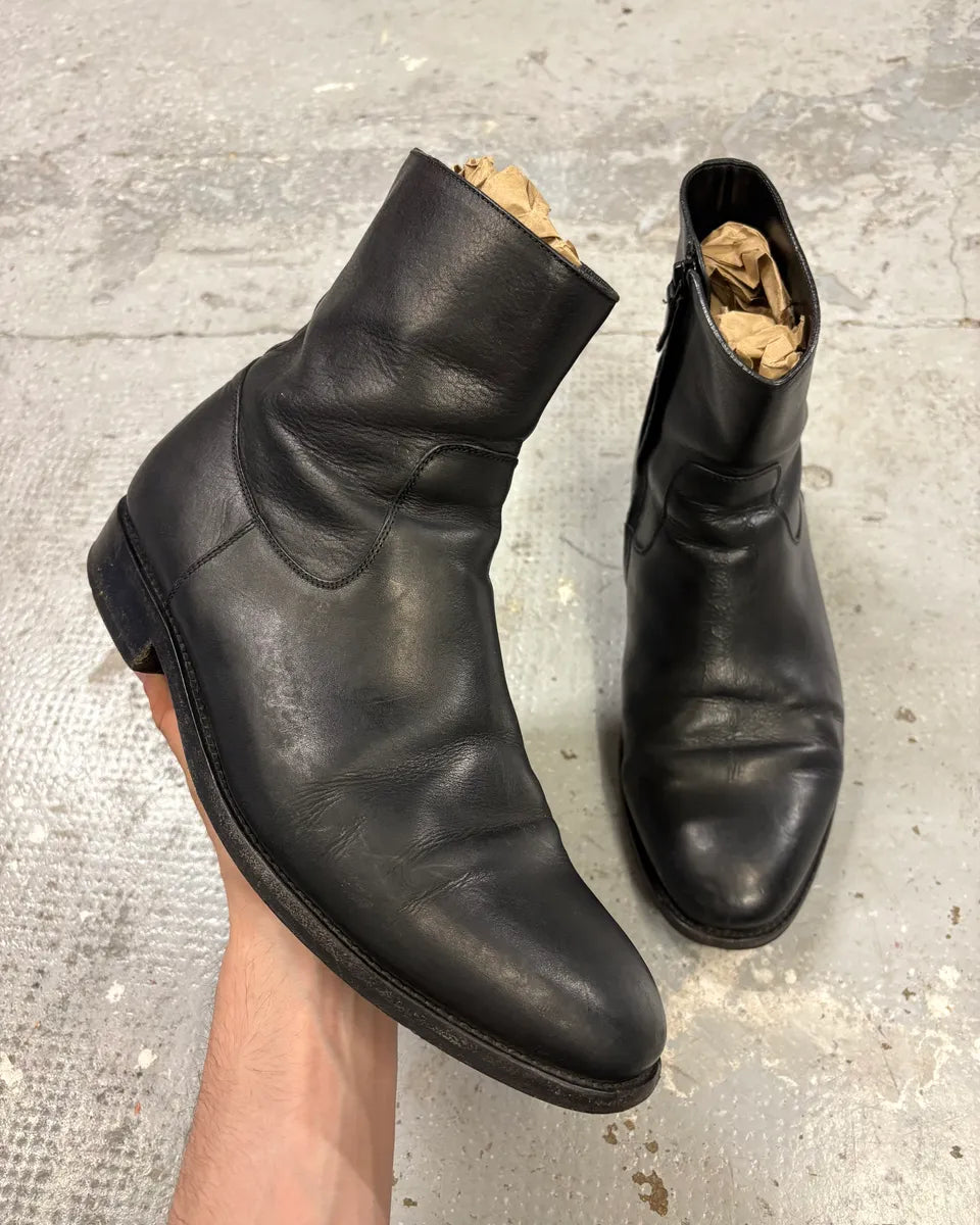 2000s Balenciaga Black Leather Ankle Boots (42eu/us8.5) ycPIZtS 0