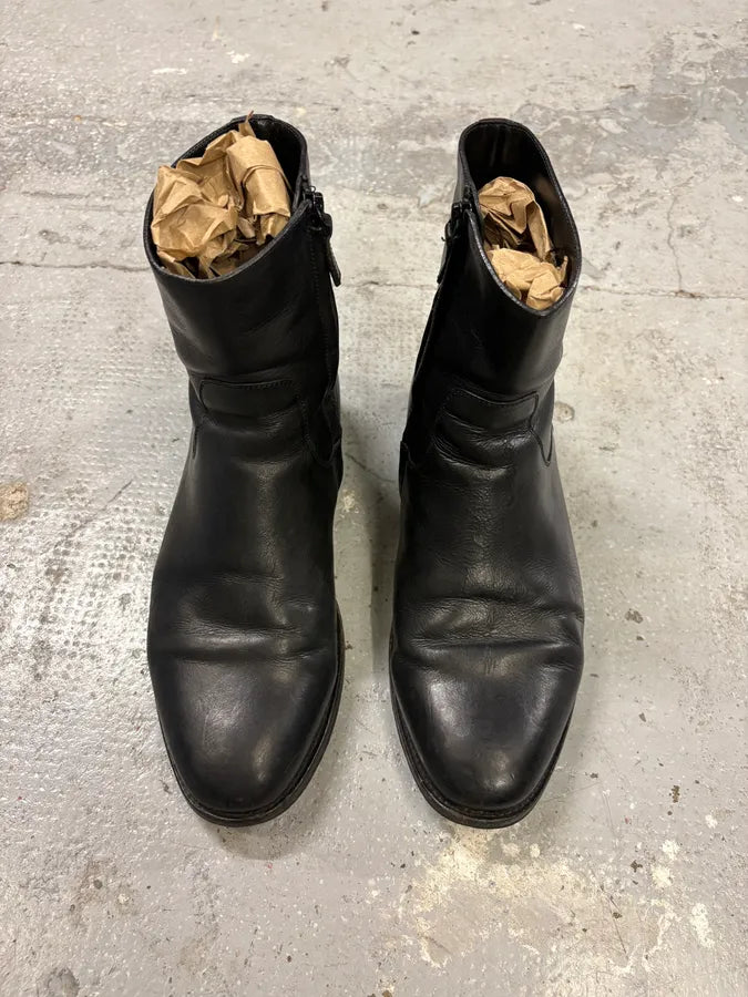 2000s Balenciaga Black Leather Ankle Boots (42eu/us8.5) ycPIZtS 1