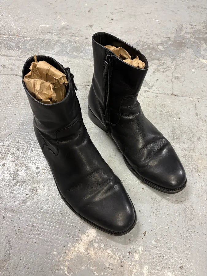 2000s Balenciaga Black Leather Ankle Boots (42eu/us8.5) ycPIZtS 3