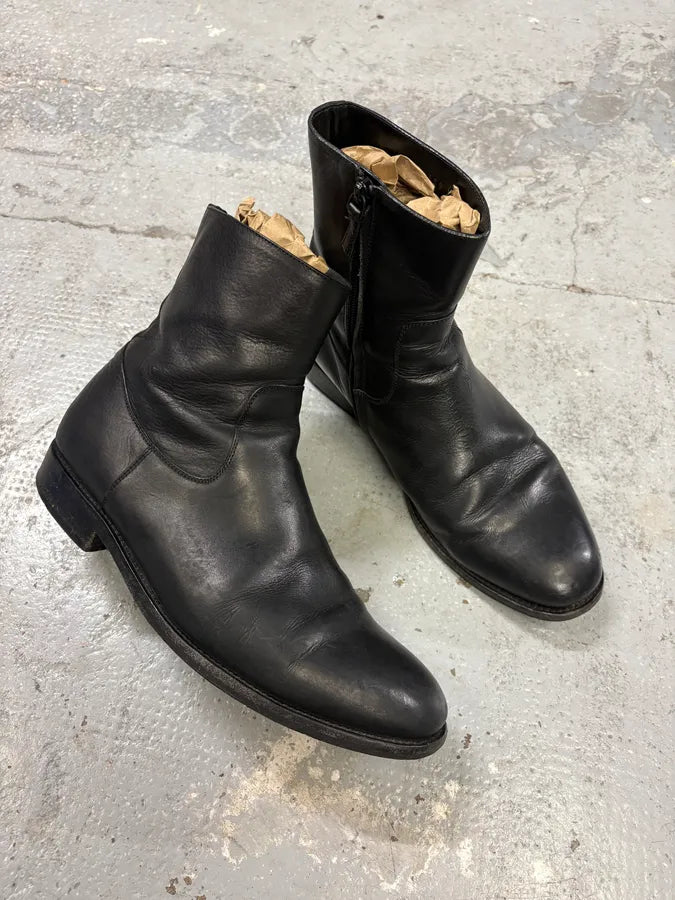 2000s Balenciaga Black Leather Ankle Boots (42eu/us8.5) ycPIZtS 4
