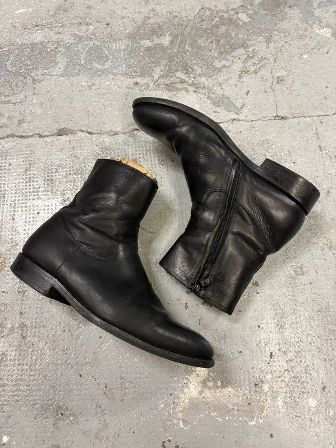 2000s Balenciaga Black Leather Ankle Boots (42eu/us8.5) ycPIZtS 5