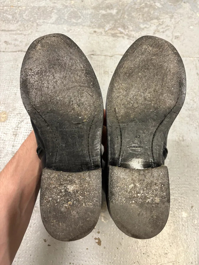 2000s Balenciaga Black Leather Ankle Boots (42eu/us8.5) ycPIZtS 7