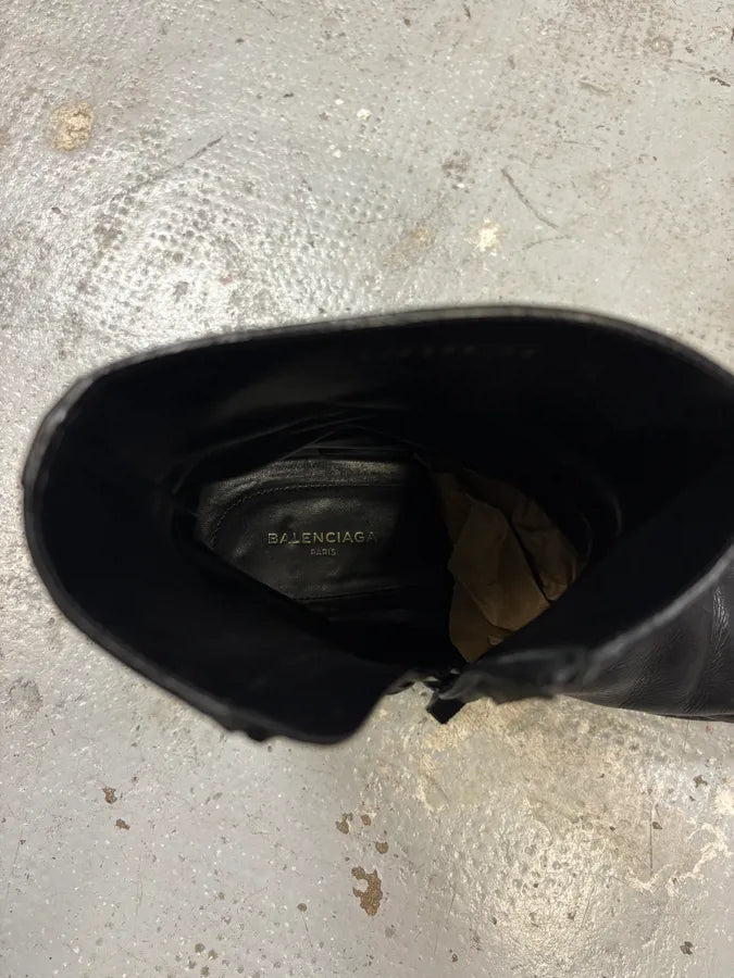 2000s Balenciaga Black Leather Ankle Boots (42eu/us8.5) ycPIZtS 9