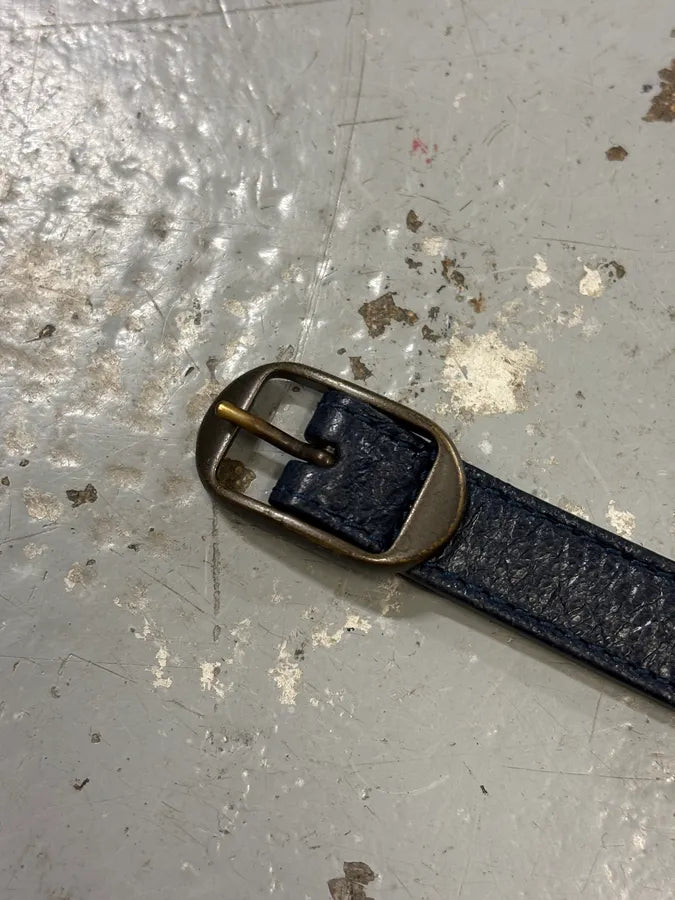 2010s Balenciaga Navy Leather Studded Arena Bracelet qgCxxQl 6