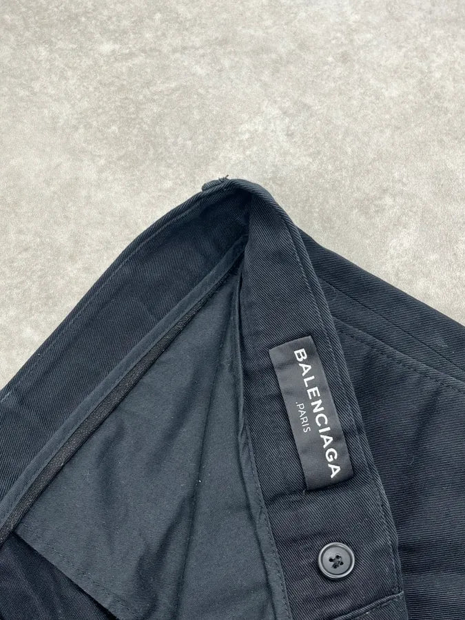 AW2016 Balenciaga Black Cozy Large Pants TGyyUBg 13