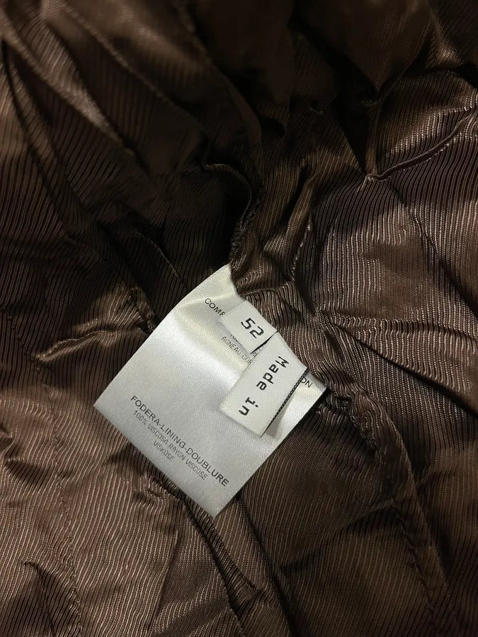 2000s Balenciaga Brown Leather Bomber Jacket jTUDrpy 10