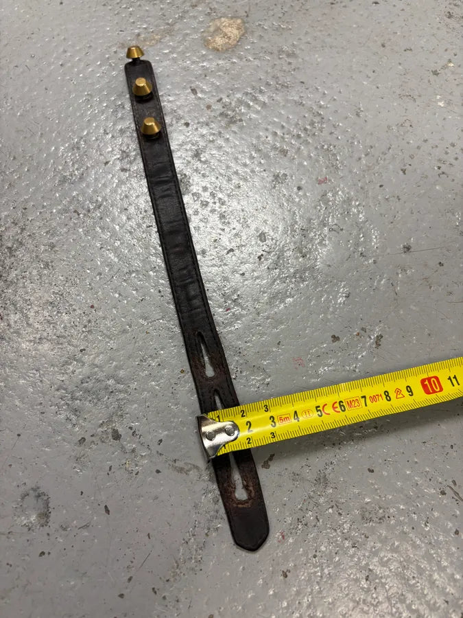 2000s Balenciaga Brown Leather Gold Stud Arena Bracelet AWbHOMJ 8