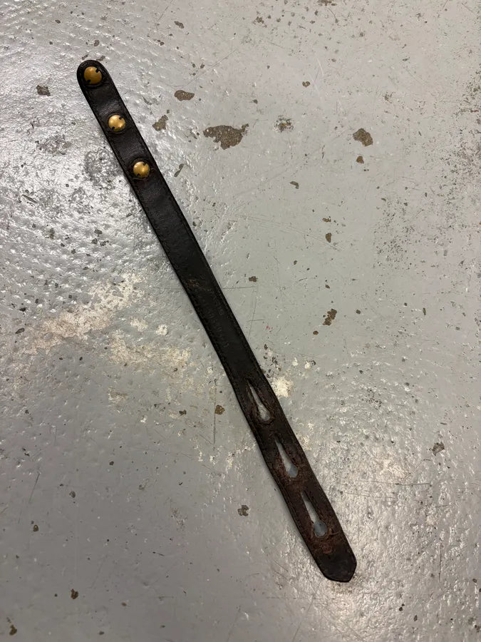 2000s Balenciaga Brown Leather Gold Stud Arena Bracelet AWbHOMJ 4