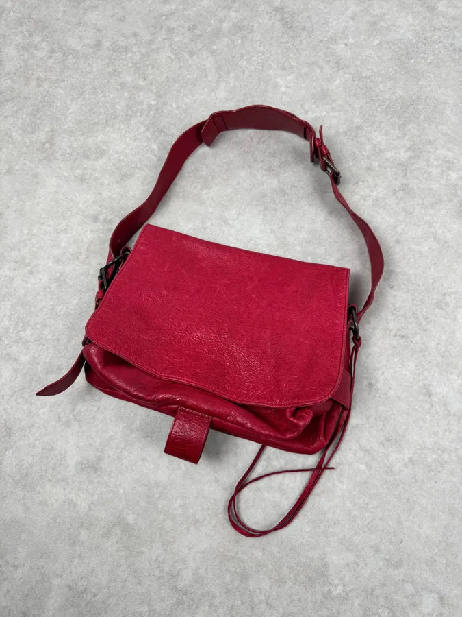 2000s Balenciaga City Red Leather Shoulder Bag atCkMqQ 2