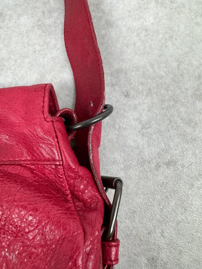 2000s Balenciaga City Red Leather Shoulder Bag atCkMqQ 13