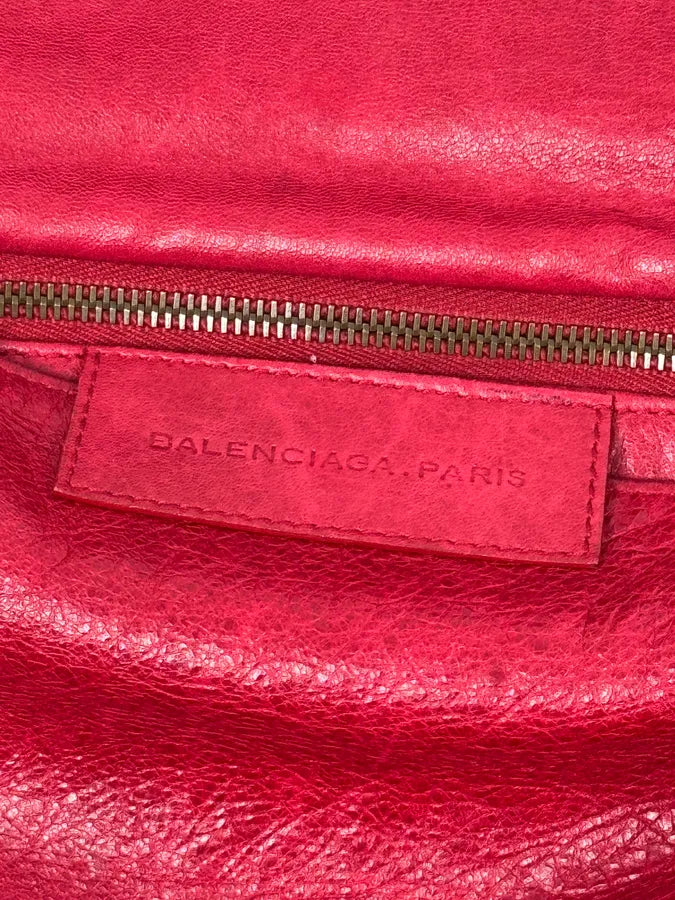 2000s Balenciaga City Red Leather Shoulder Bag atCkMqQ 5