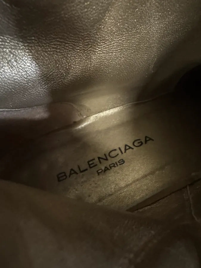 2000s Balenciaga Floral Black Suede Leather Boots eNmPPyZ 8