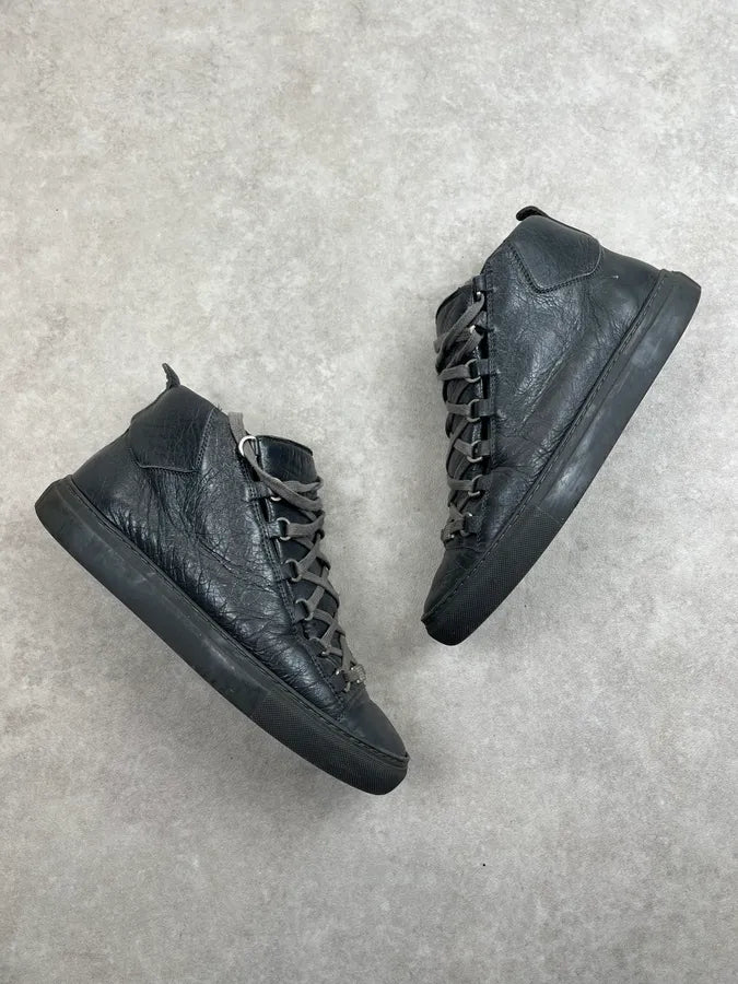 2000s Balenciaga Grey Arena High Leather Top Sneakers BeVZIGM 1