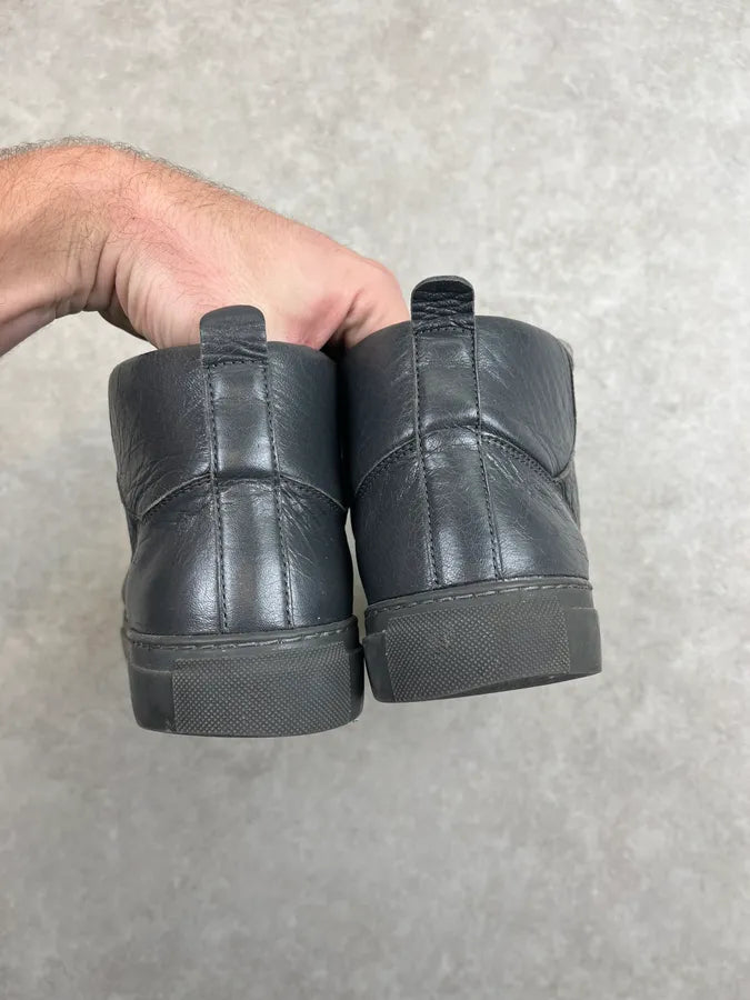 2000s Balenciaga Grey Arena High Leather Top Sneakers BeVZIGM 5