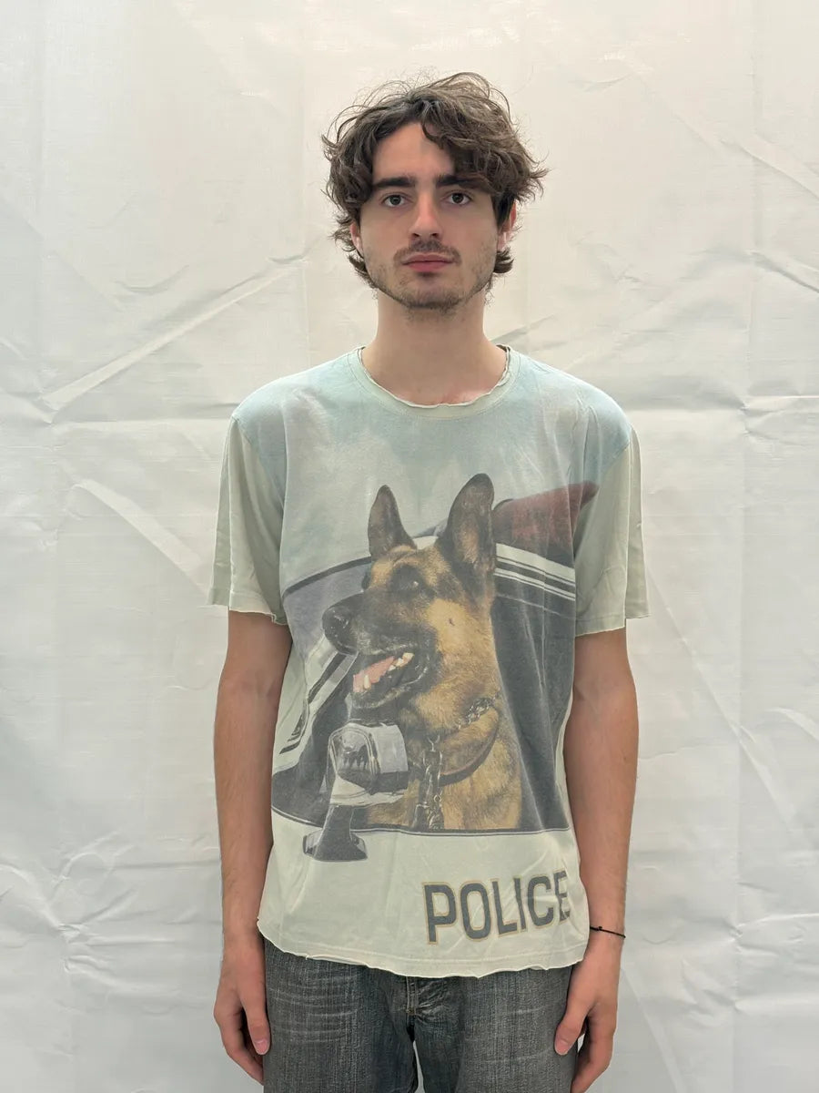 2000s Balenciaga Grey German Shepherd Police T-Shirt xmBQwlQY 1
