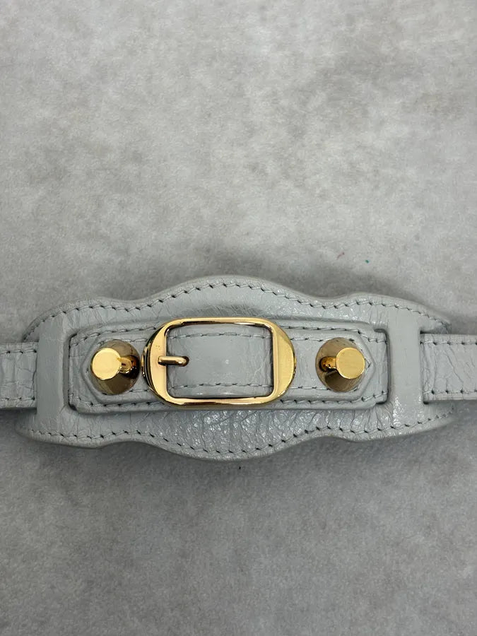 2000s Balenciaga Grey Leather City Bracelet LPKkXeO 4