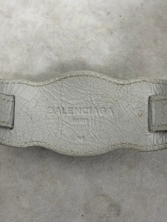 2000s Balenciaga Grey Leather City Bracelet LPKkXeO 5