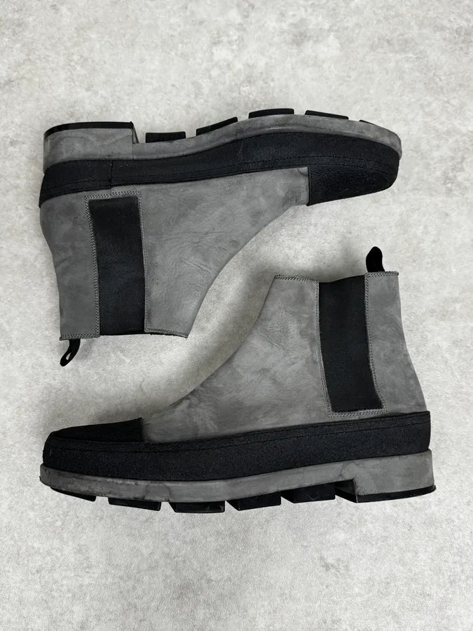 2000s Balenciaga Grey Pure Leather Boots anECeaW 1