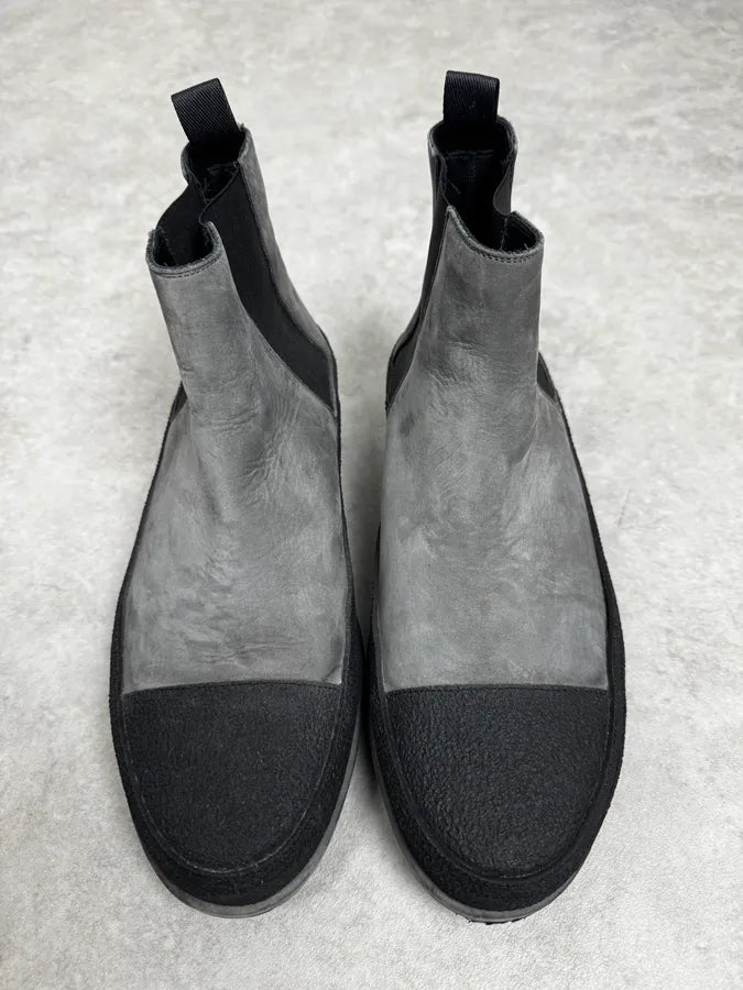 2000s Balenciaga Grey Pure Leather Boots anECeaW 2