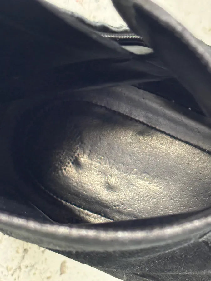 2000s Balenciaga Grey Suede Leather Ankle Boots oeZZxqK 6