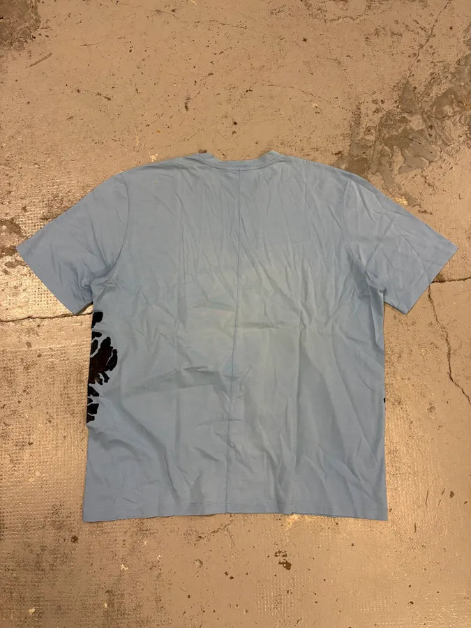 SS2015 Balenciaga Light Blue Ink Splatter T-Shirt KBcDTaH 5
