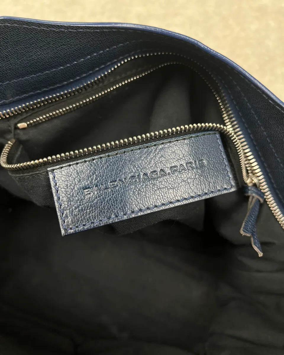 2000s Balenciaga Navy Calf Hair City Bag UUXfsJn 13
