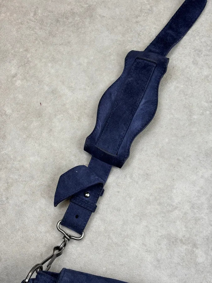 2000s Balenciaga Navy Denim City Shoulder Bag udfGFJj 4