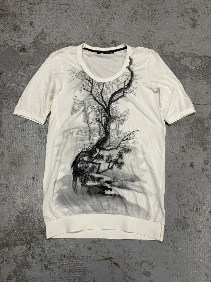 2000s Balenciaga Original Tree White T-Shirt uYseOIJ 0